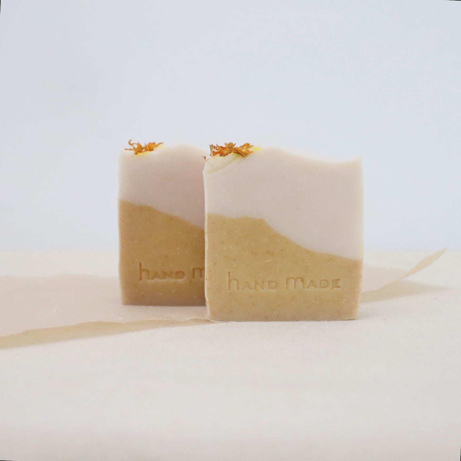 Cold process shea turmeric soap
